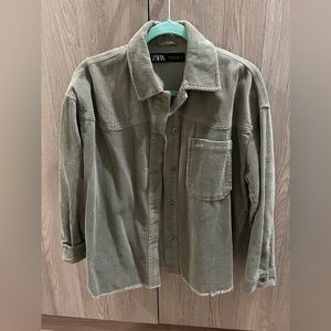 zara green jacket